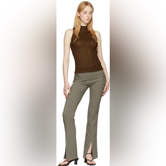 LVIR Brown Turtleneck Rayon Tank Top Size Small SSENSE - Picture 10 of 10